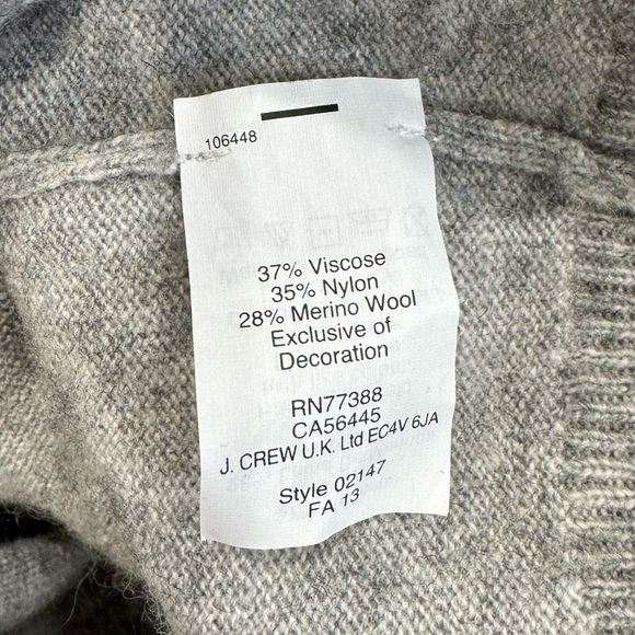 J. Crew Gray Wool Blend Women's Sweater (S) - Picture 8 of 8